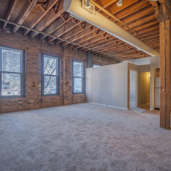Unrenovated Living/Kitchen