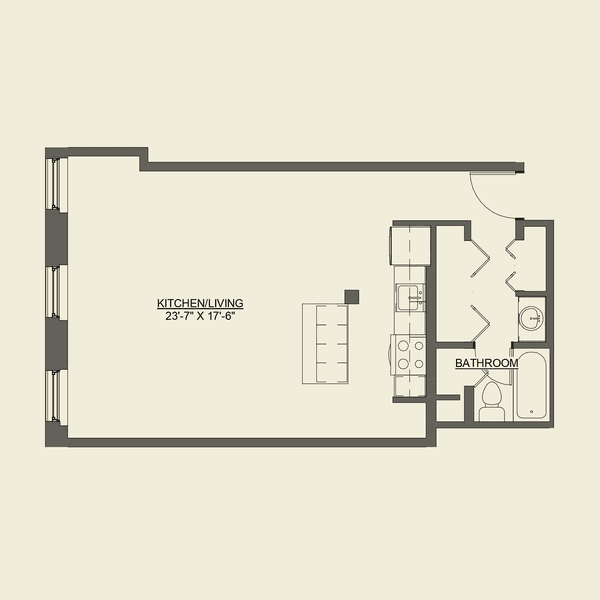 A 3D model of a house layout with labeled rooms.