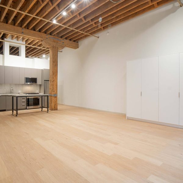 Cobblersquarelofts renovated loft living area
